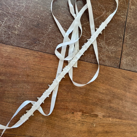 Lis Simon Bridal Belt Sash Style M5 Ivory Rhinestone Pearl Wedding Accessory - Picture 4 of 5